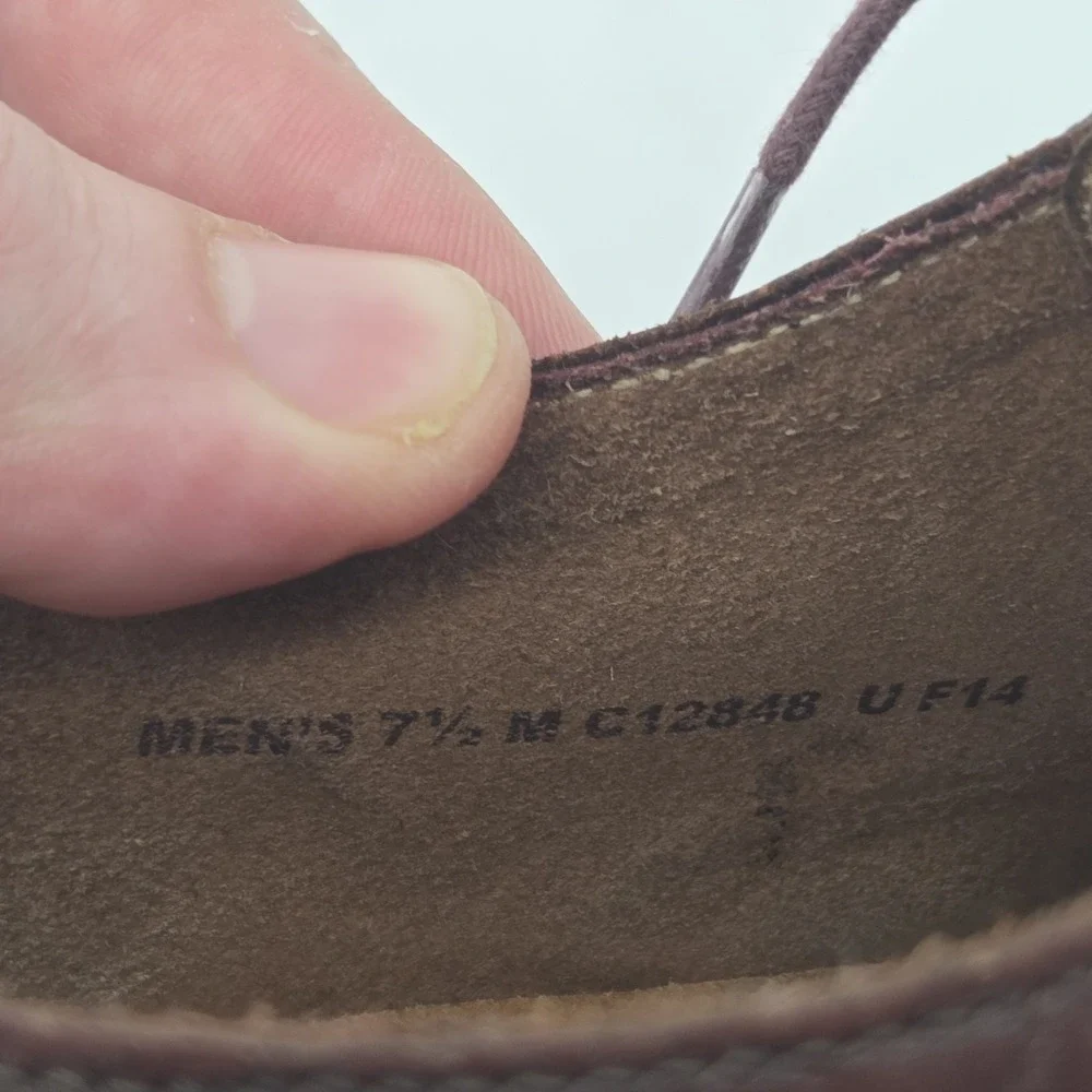 COLE HAAN GRAND OS MADISON C12848 OXFORD PLAIN TOE BROWN LEATHER SHOE MENS 7.5M